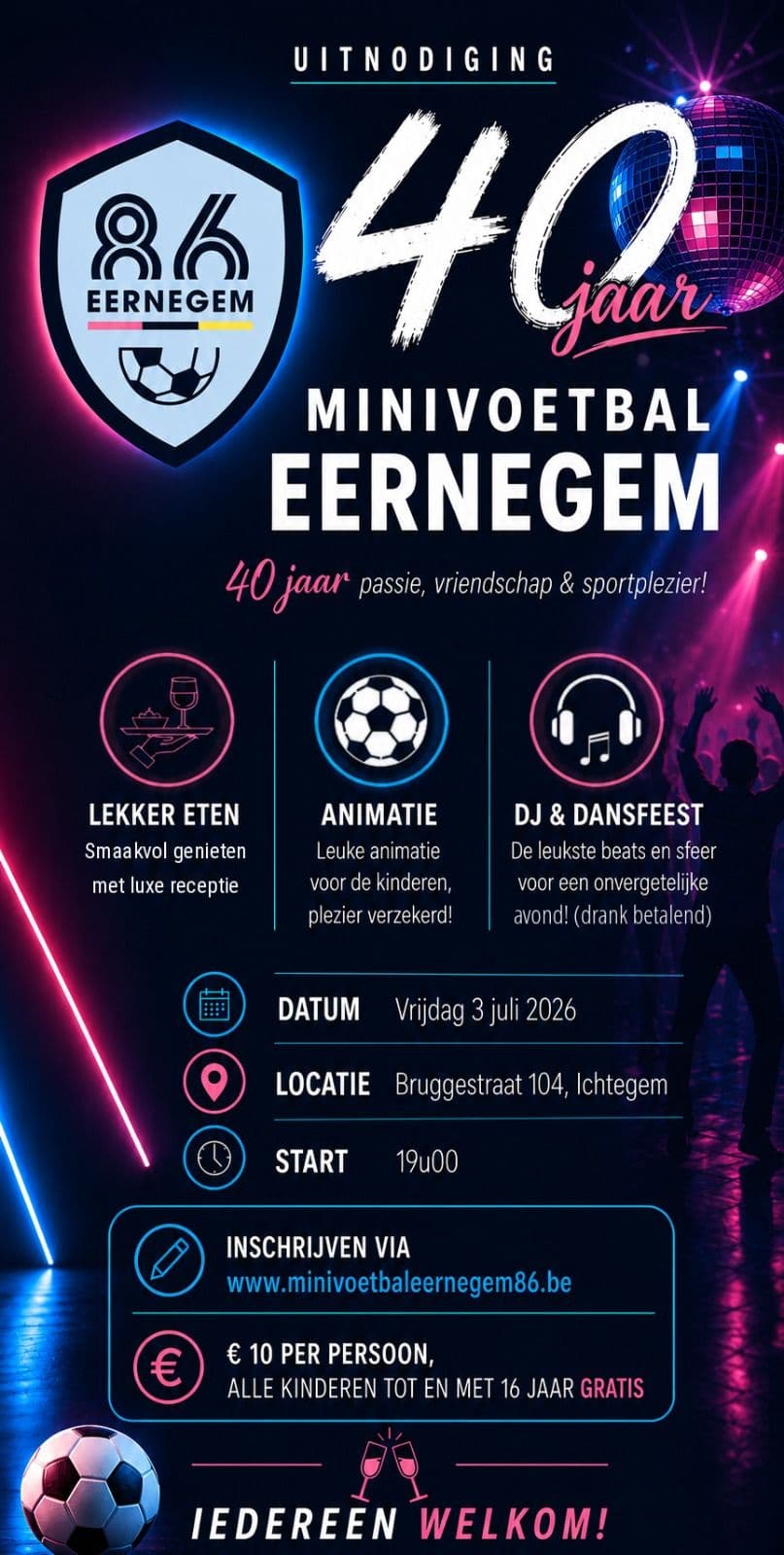 Afbeelding van 40 jaar Minivoetbal Eernegem 86